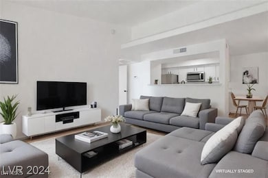 Living room with wood finished floors