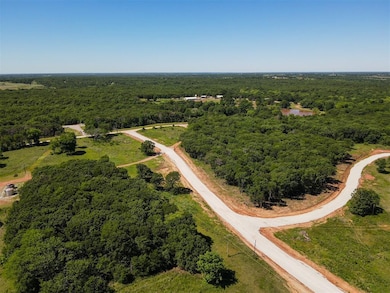Aerial view of a heavily wooded area