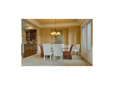 Formal dining room has buffet niche, gorgeous crow