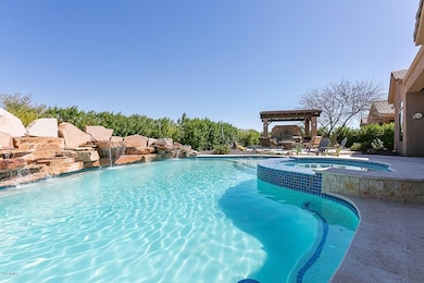 Beautiful outdoor pool with spa