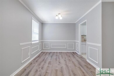 Upgraded trim in dining area