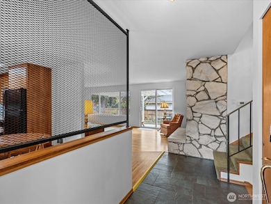 Slate floors in the entry