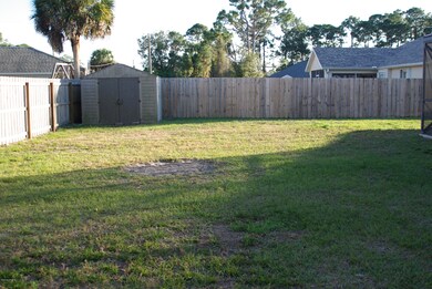 Fenced in back yard