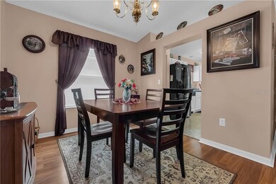 The home is tastefully updated with wood laminate 