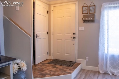Entryway with wood-type flooring