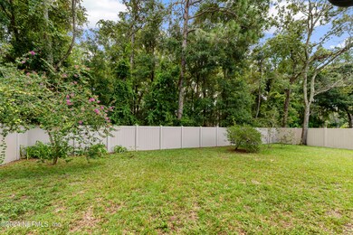 Fenced backyard