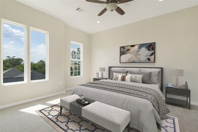 This master bedroom is extremely spacious and can