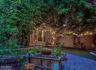 Courtyard at dusk
