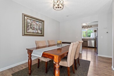 The dining room can accommodate large gatherings.