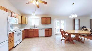 Bright Open Kitchen w Vaulted ceiling