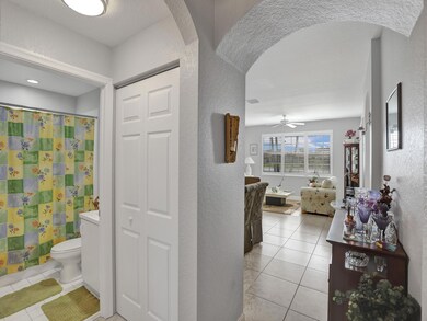Entry way with first floor full bathroom