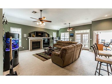 Living Room. Over sized living room with built in 