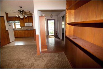 Foyer into Family Room or Kitchen