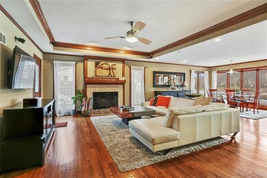 Hearth Room adjoins kitchen & two casual dining ar