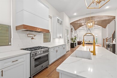Stainless steel appliances and large gas range you
