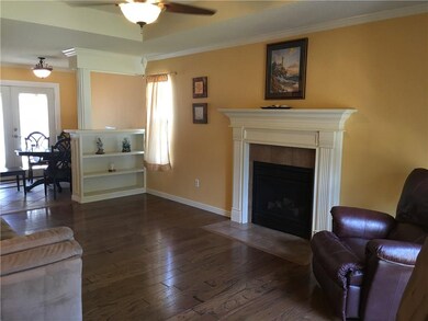 Open living area to dining room.