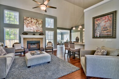 Window-flanked Fireplace