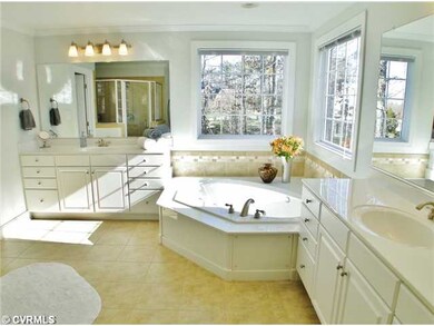 Master Bath - The large master bathroom has sepera