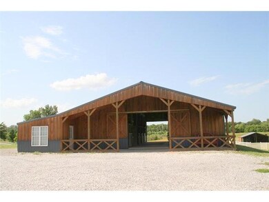 Exterior Front. Barn, tack room, feed room, auto l