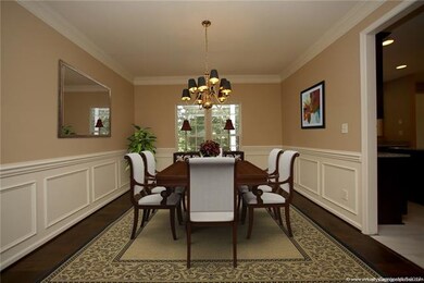Your new dining room features custom woodwork belo
