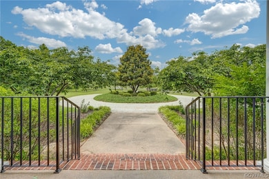 View from Porch over circular driveway