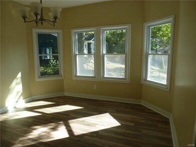 Dining room with new windows and flooring