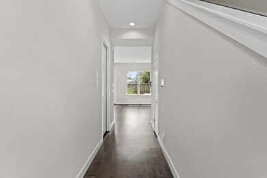View from the front door looking into the living r