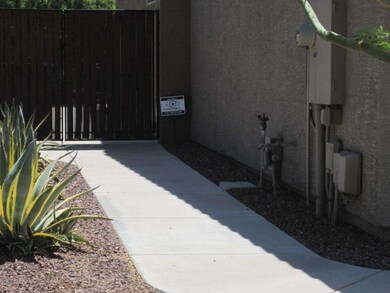 Side walkway to backyard access gate
