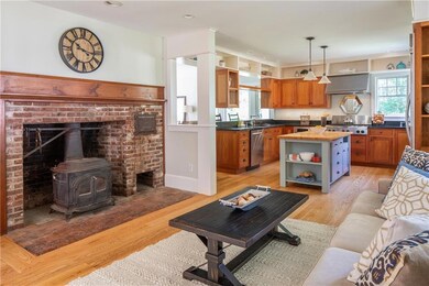 Open family room and kitchen area.