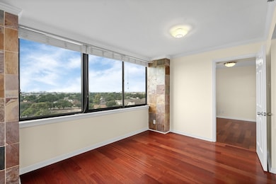 The dining area sits conveniently off the kitchen, offering an ideal space for meals or entertaining. With its open layout and natural light, it’s the perfect spot to gather and enjoy the view from your 9th-floor retreat.