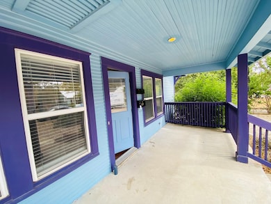 View of covered porch