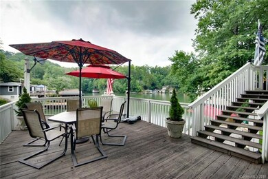 Boathouse sundeck is easily accessed from the home