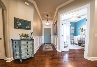 Front entrance with french door office