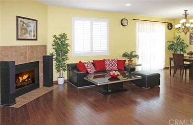 Open great-room-style living space with living roo