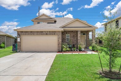 The stunning exterior of the property showcases its charming curb appeal, with a beautifully landscaped front yard featuring vibrant greenery leading to a grand entrance.
