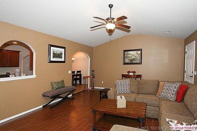 The entry opens to beautiful, new tile floor in a
