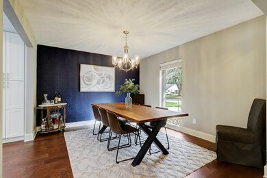 The remodel opened the dining room to the kitchen.