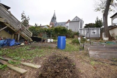 44 Pike Street back yard with raised bed