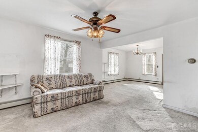 Living room into dining room
