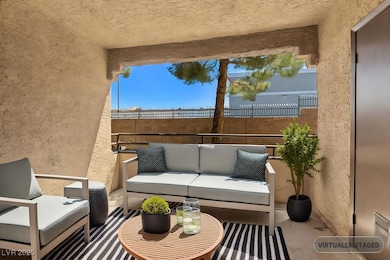 Balcony with an outdoor living space