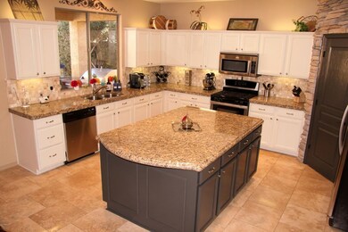 Remodeled kitchen with huge island