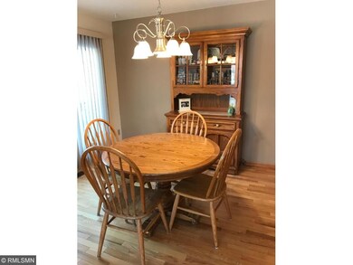 Dining room that opens to a Trex deck with an east