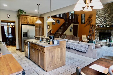 Convenient open kitchen area allows for the chef t