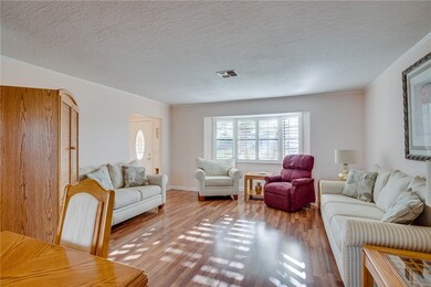 Living room with plantation shutters