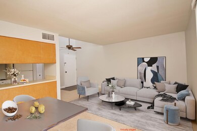 Living/dining virtually staged