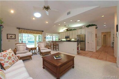 Family room, kitchen with breakfast nook