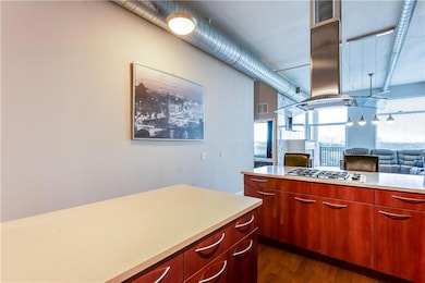 Kitchen with visible vents, island exhaust hood, o