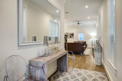 The foyer provides a blank canvas for your personal art work.