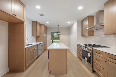 Spacious kitchen with ample countertops
