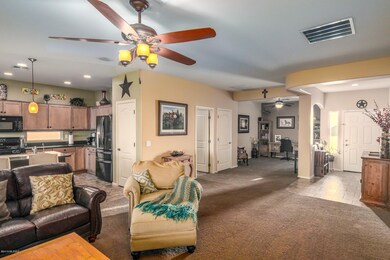 Living room towards flex space